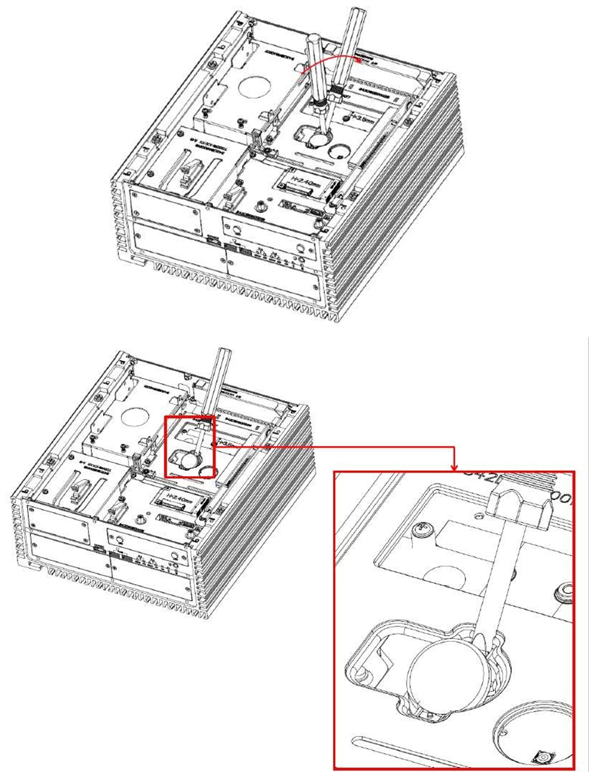 loosen the coin battery