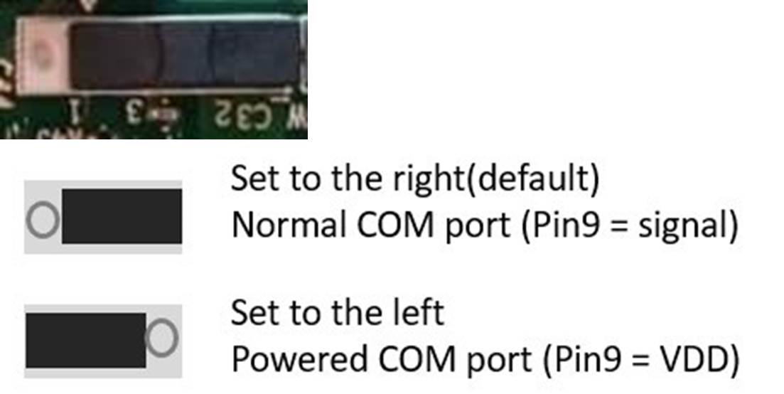 Powered COM enable switch